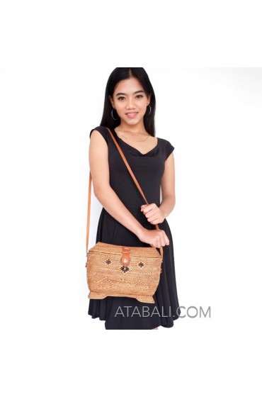 ethnic rattan Ata classic style sling bags handwoven